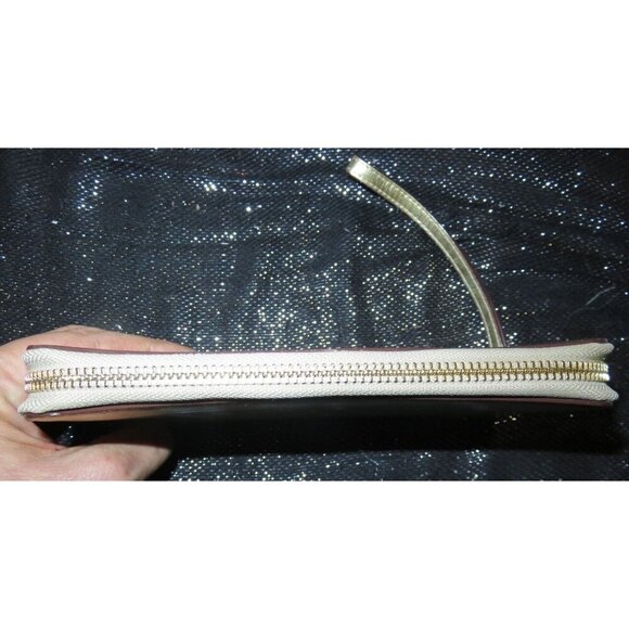 Kate Spade New York Joeley Gold Metallic Leather Zip Around Long Wallet - Picture 6 of 13